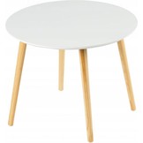 Houten salontafel - 60x60x52 cm - wit