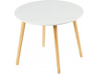 Houten salontafel - 60x60x52 cm - wit