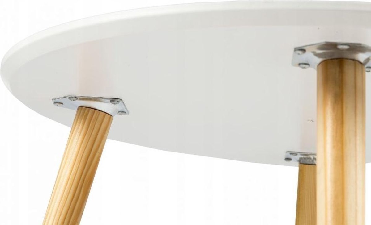 Houten salontafel - 60x60x52 cm - wit