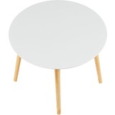 Houten salontafel - 60x60x52 cm - wit