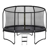 Trampoline - 244 cm - met net en ladder - tot 50 kg - zwart
