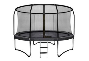 Trampoline - 244 cm - met net en ladder - tot 50 kg - zwart
