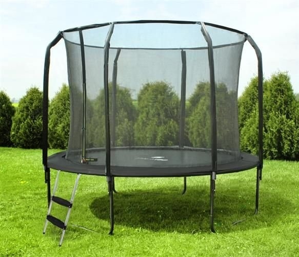Trampoline - 244 cm - met net en ladder - tot 50 kg - zwart