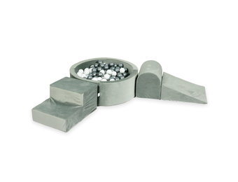 Foam speelset - 4-delig - met ballenbak en 200 ballen - grijs