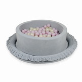 Speelnest - speelkleed baby - velvet - 120 cm - grijs