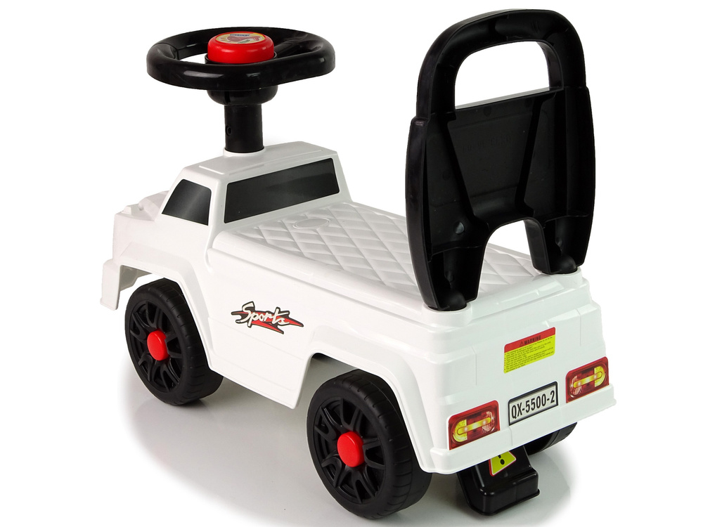 Voertuig Ride-on QX-5500-2 Hoorn Rugleuning Wit