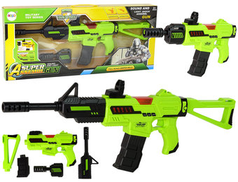Speelgoedgeweer groen met licht en geluid