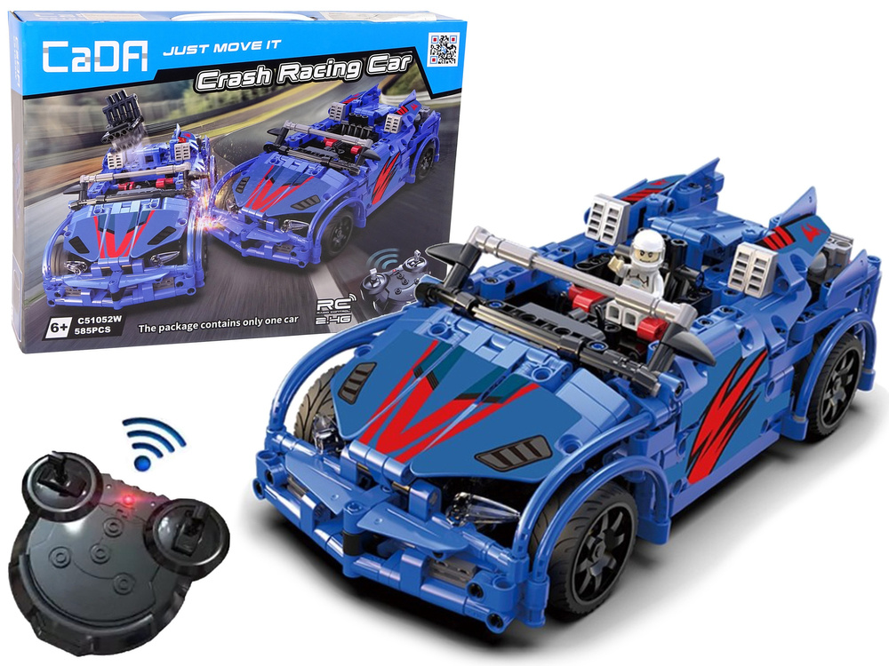 Bouwblokken Sport Auto Blue Race 585 R / C CADA Elements