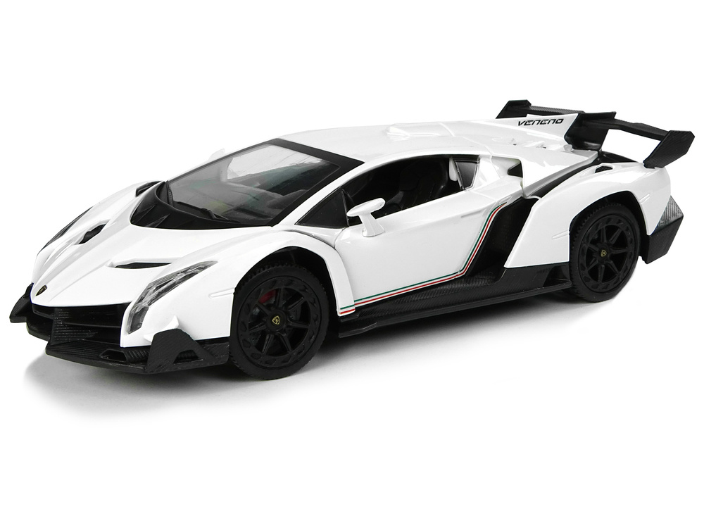 Afstandsbediening Auto Lamborghini Veneno Wit 2.4G Afstandsbediening Stuurwiel Geluid Licht