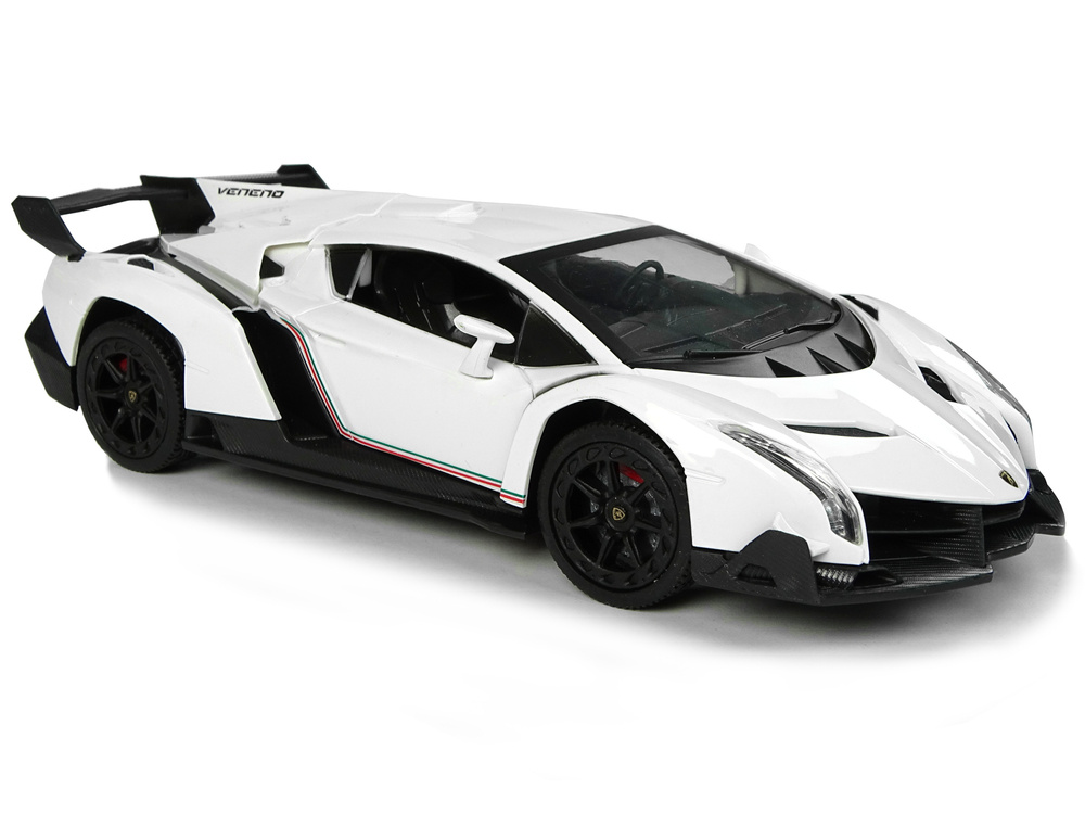 Afstandsbediening Auto Lamborghini Veneno Wit 2.4G Afstandsbediening Stuurwiel Geluid Licht