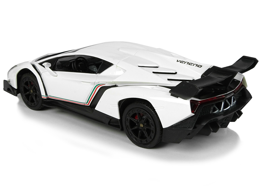 Afstandsbediening Auto Lamborghini Veneno Wit 2.4G Afstandsbediening Stuurwiel Geluid Licht