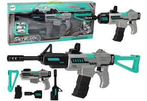 Speelgoedpistool grijs met licht en geluid