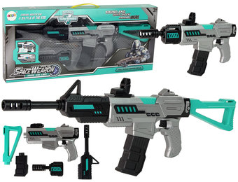 Speelgoedpistool grijs met licht en geluid