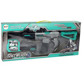 Speelgoedpistool grijs met licht en geluid