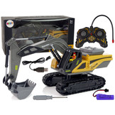 2.4G op afstand bestuurbare rupsgraafmachine geel