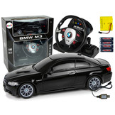 Afstandsbediening Auto BMW M3 Zwart 2.4G Afstandsbediening Stuurwiel 1:18 Geluid Licht