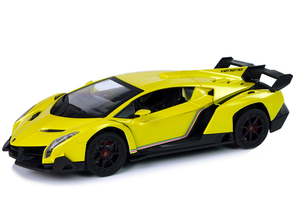 Afstandsbediening Auto Lamborghini Veneno Geel 2.4G Afstandsbediening Stuurwiel Geluid Licht