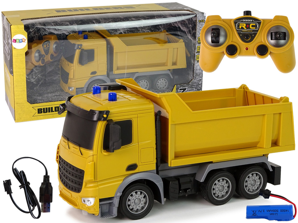 Kipper Constructie Voertuig Constructie 2.4GR/C Geel 1:12 Pilot