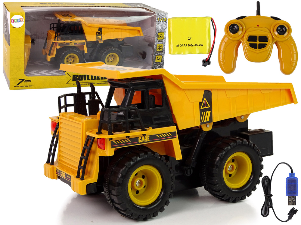 Kipper Constructie 2.4GR/C Geel 1:12 Geluid