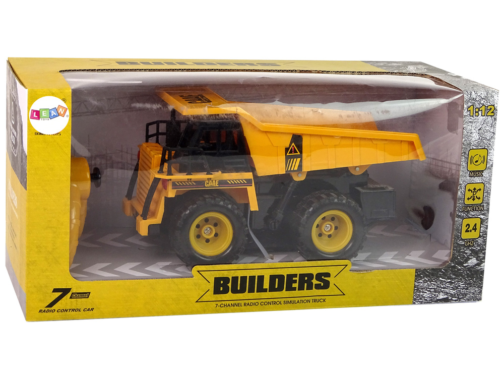 Kipper Constructie 2.4GR/C Geel 1:12 Geluid