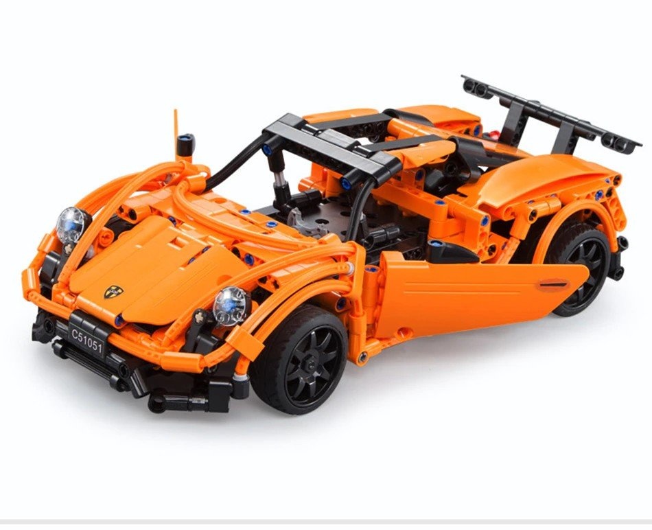 Bouwblokken Auto Sports Porsche Orange 421 Elements R / C CADA