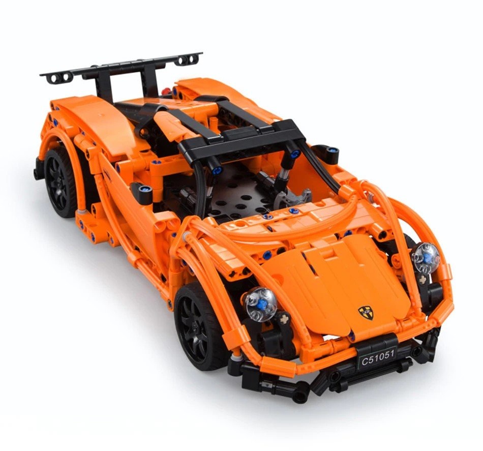 Bouwblokken Auto Sports Porsche Orange 421 Elements R / C CADA