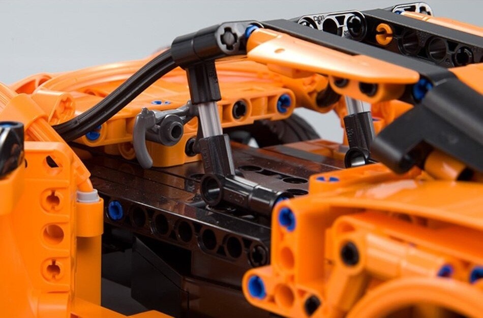 Bouwblokken Auto Sports Porsche Orange 421 Elements R / C CADA