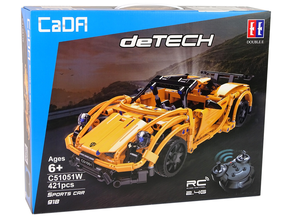 Bouwblokken Auto Sports Porsche Orange 421 Elements R / C CADA