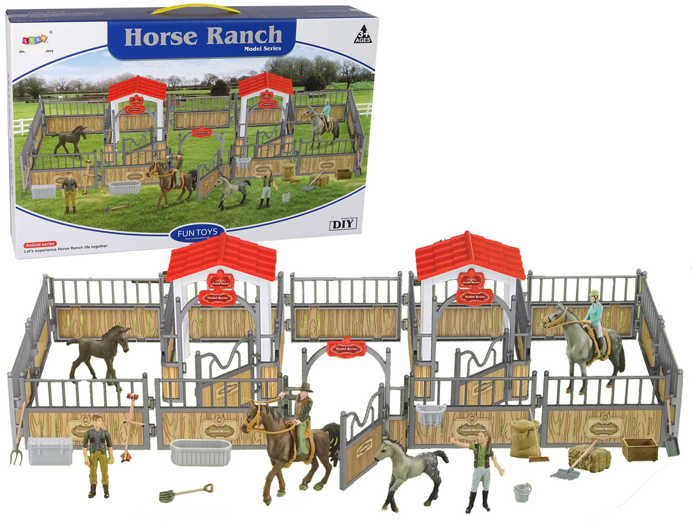 DIY Montageset Ranch Farm Paarden Ruiters Paardrijden
