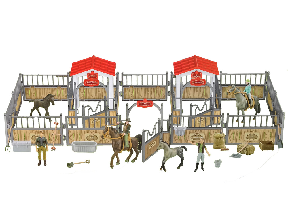 DIY Montageset Ranch Farm Paarden Ruiters Paardrijden
