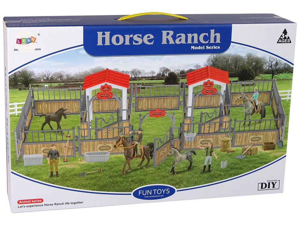 DIY Montageset Ranch Farm Paarden Ruiters Paardrijden