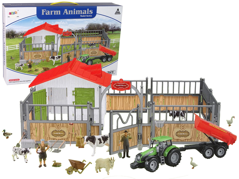 DIY Montageset Boerderij Hoge Hek Dieren Koe Eend