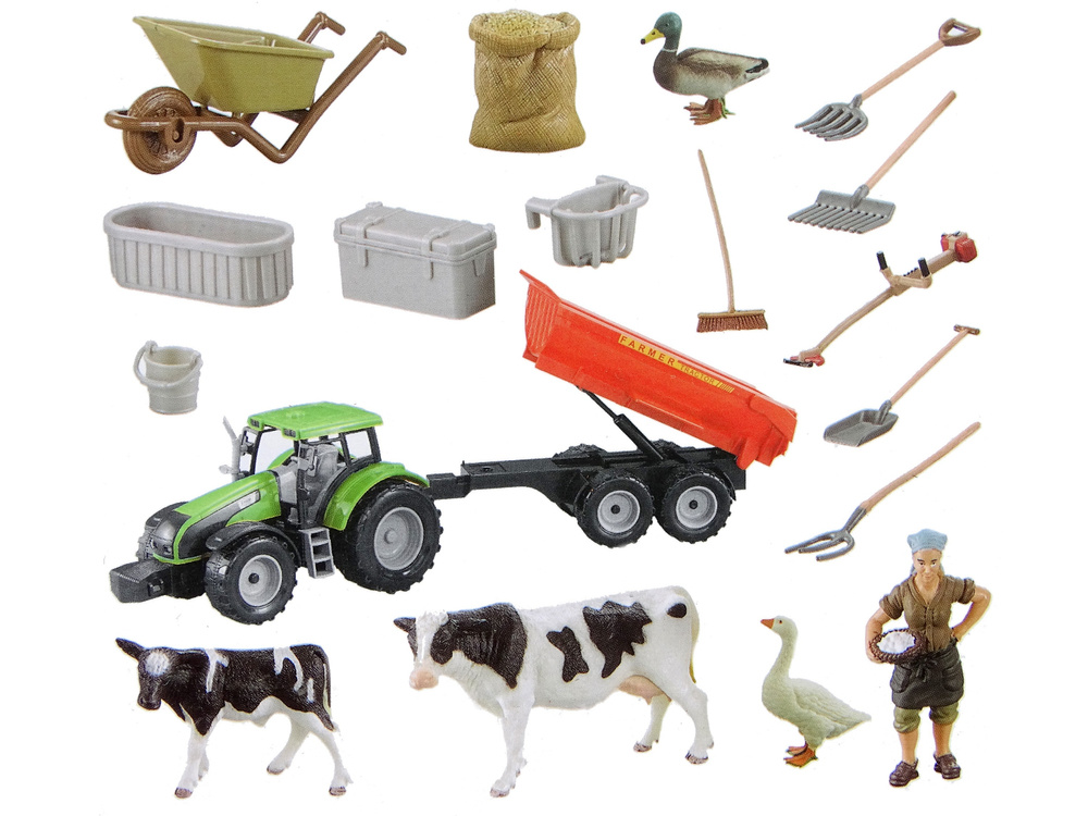 DIY Montageset Boerderij Hoge Hek Dieren Koe Eend