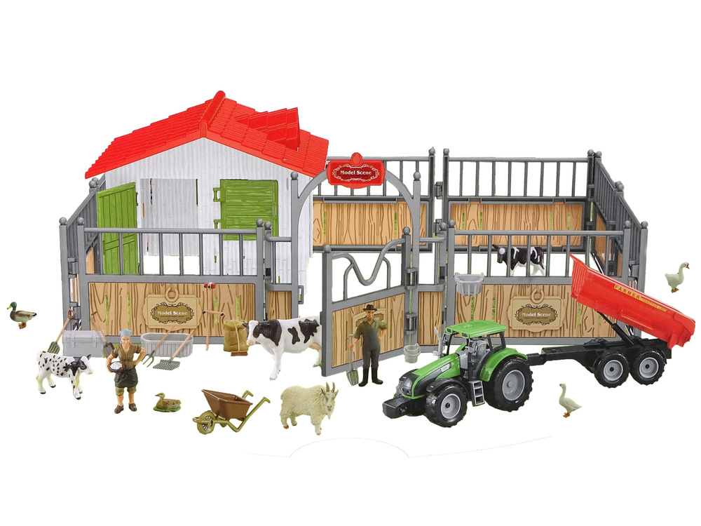 DIY Montageset Boerderij Hoge Hek Dieren Koe Eend