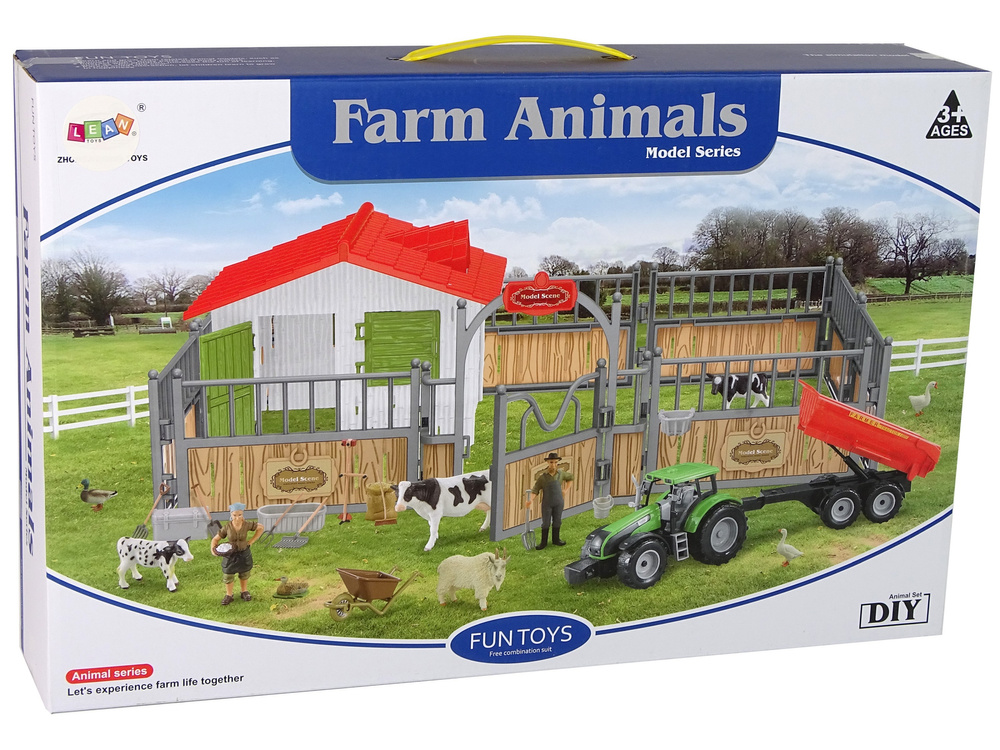 DIY Montageset Boerderij Hoge Hek Dieren Koe Eend