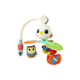 Carrousel voor baby's voor een kinderbedje, een kinderwagen, kleurrijke vogels, een melodie