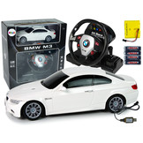Afstandsbediening Auto BMW M3 Wit 2.4G Afstandsbediening Stuurwiel 1:18 Licht Geluid