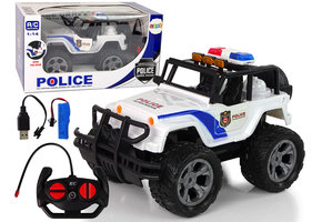 Auto R/C Politie Politie Jeep 1:14 Op afstand bestuurbare lichteffecten