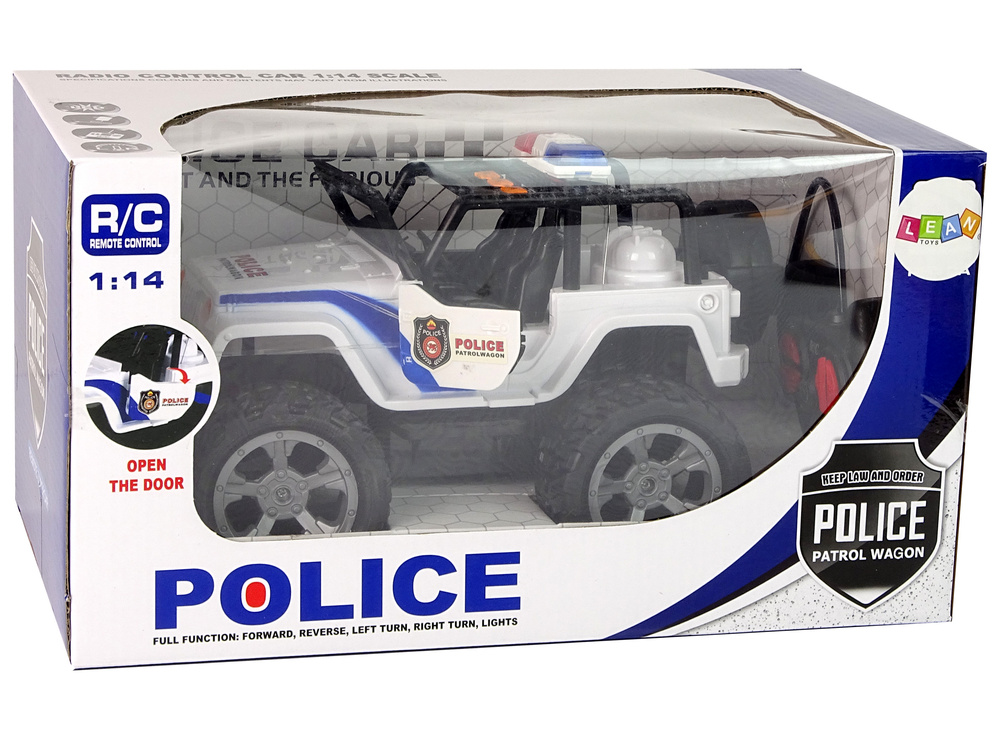 Auto R/C Politie Politie Jeep 1:14 Op afstand bestuurbare lichteffecten