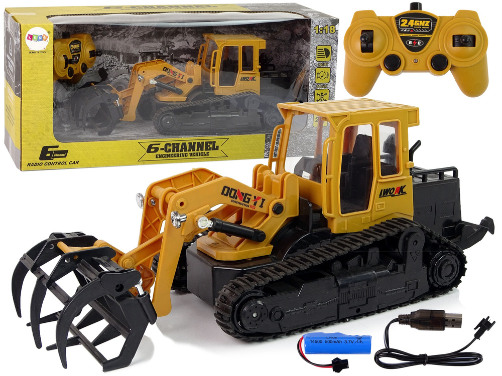Constructie Bulldozer Grapple 2.4GR/C Spoorwielen 1:18