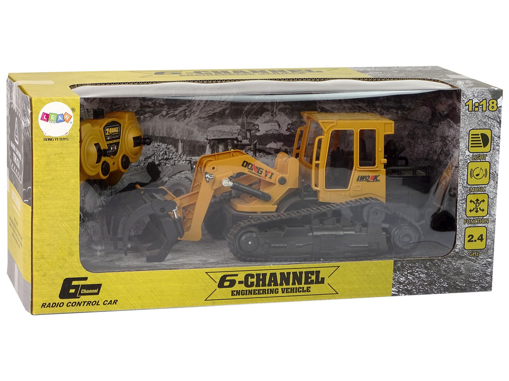 Constructie Bulldozer Grapple 2.4GR/C Spoorwielen 1:18
