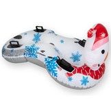 2-persoons opblaasbare sleeglijbaan, sneeuwpop 138x74x80 cm 35081