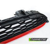 Grill MINI COOPER F55 F56 F57 14-21 SPORT ZWART ROOD