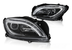 Koplampen MERCEDES M-CLASS W166 11-15 LED TUBE ZWART