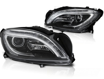 Koplampen geschikt voor MERCEDES M-CLASS W166 11-15 LED TUBE ZWART