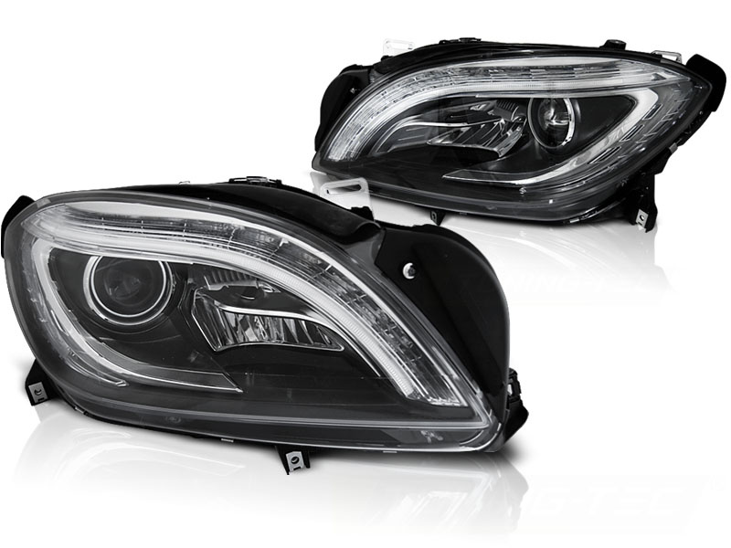 Koplampen MERCEDES M-CLASS W166 11-15 LED TUBE ZWART
