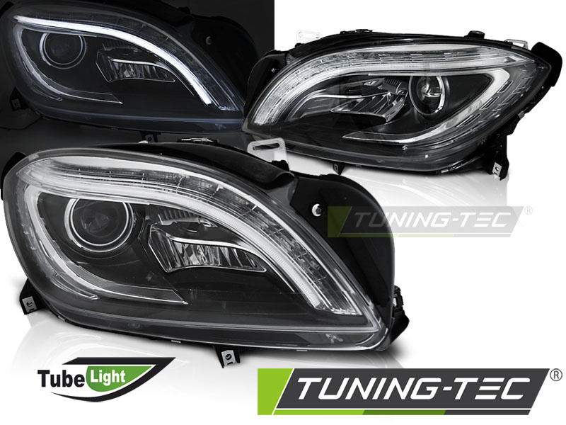 Koplampen MERCEDES M-CLASS W166 11-15 LED TUBE ZWART