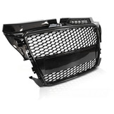 Grill geschikt voor AUDI A3 (8P) 04.08-07.12 SPORT GLANZEND ZWART