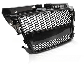 Grill voor AUDI A3 (8P) 04.08-07.12 SPORT GLANZEND ZWART