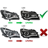 Koplampen OPEL INSIGNIA 13-17 DRL LED ZWART